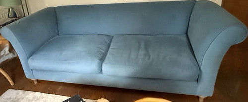 Blue loaf upholstered sofa - ,