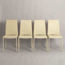 Italian leather Set of 4 Cream