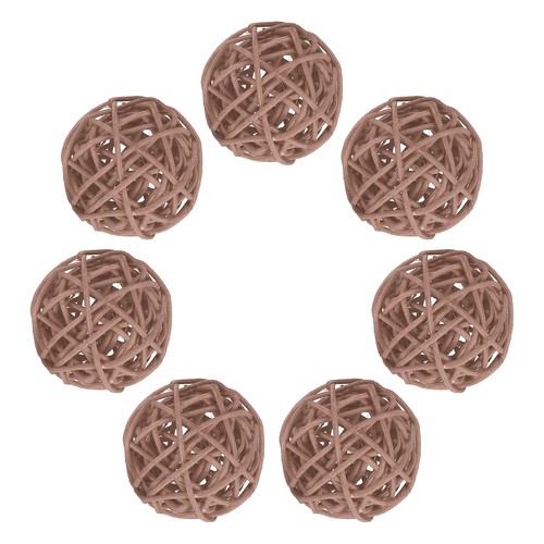 7pcs brown wicker - brown, rattan