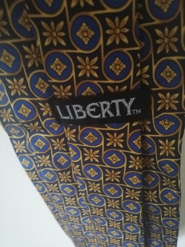 Mens liberty silk tie blue - silk, +