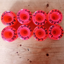 Retro Pink Lazer Roller Skate Wheels Set of 8. New. Fit Bauer, Roces, Ventro