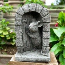 Resin Mouse Door Stone Statue