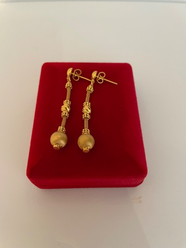 22ct gold earrings - gold, 7