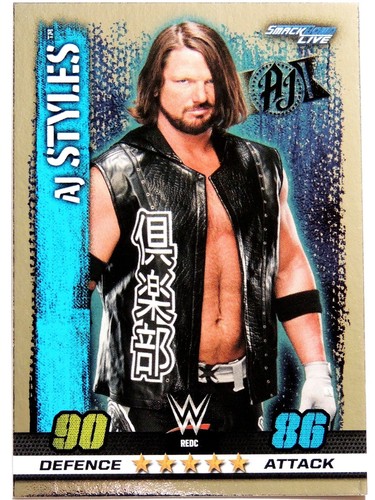 Wwe styles topps slam attax - aj,