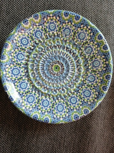 Blue tile print inch - 6,