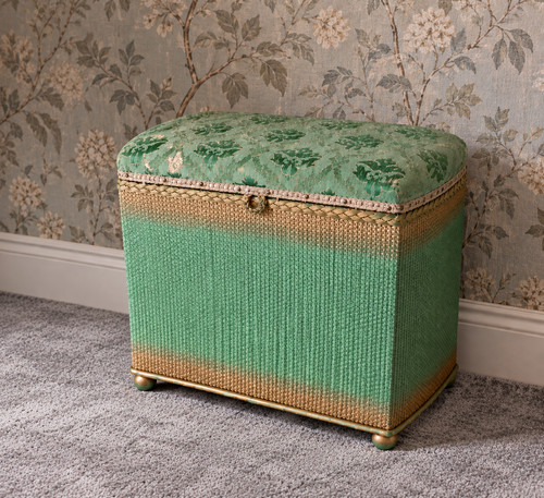 Vintage storage stool green - vintage,