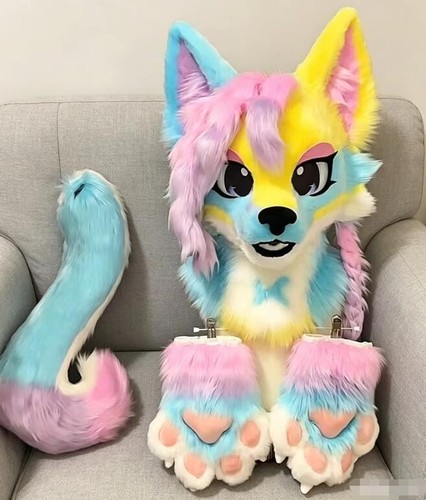 Fursuit long fur husky fox - fursuit,