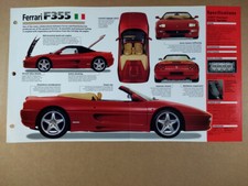 1997 Ferrari F355 Spider specs photos 1998 info sheet 