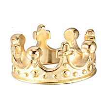 Men Women Royal King Crown Ring Stainless Steel Band Punk Cocktail Party Biker