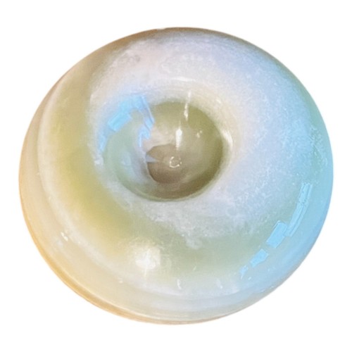 Opalescent green banded stone - green,