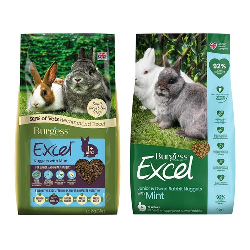 Rabbit food 10kg nuggets excel - nuggets,