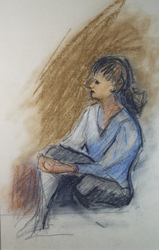 Original pastel drawing - pastel,