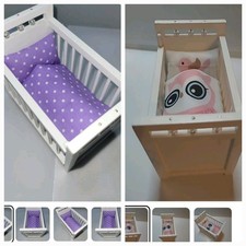 2 x Dolls House Cot Bedding