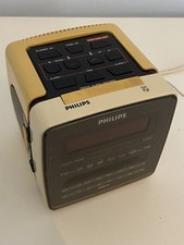 Philips D3112 Vintage Cube Retro Clock Alarm Radio Fully Working 1980's 