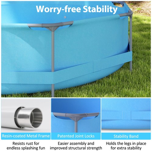 Round outdoor framed pool - cm,
