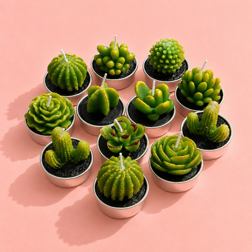 6pcs mini succulent cactus - 6pcs,