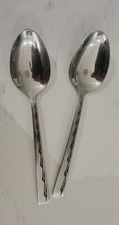 2 X Vintage Viners Serving Spoons Executive Suite Korea 19.5cm Stainless Steel 