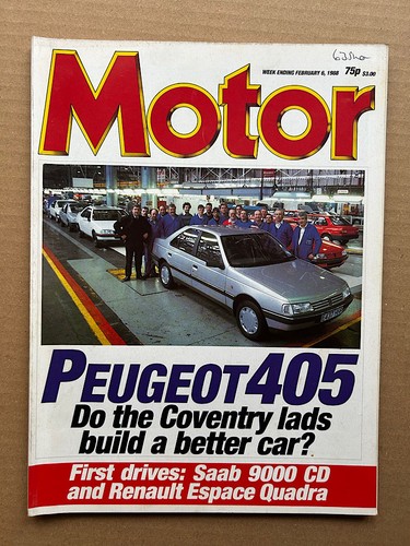 Peugeot 405 motor magazine - peugeot,