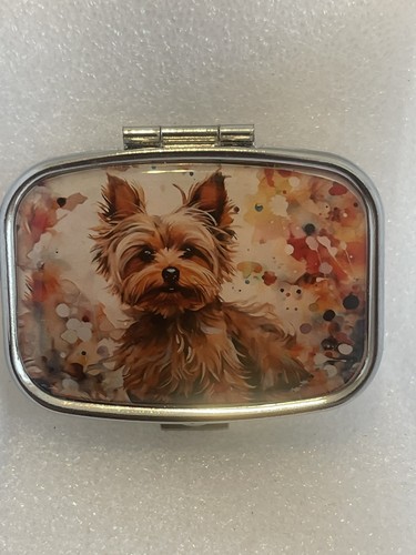 Yorkie puppy pill box - yorkie,
