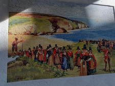 Chad Valley wood jigsaw puzzle GWR Fishguard Army 1930s 200 px 1 pc missing