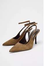 ZARA SPLIT SUEDE SLINGBACK