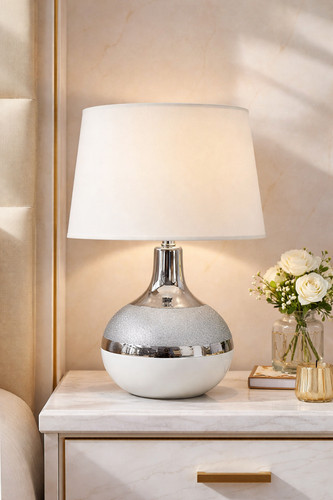 Elegant white ceramic silver - ceramic,