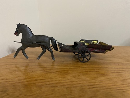 Tin horse drawn wagon - wagon, early