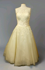 Justin Alexander Tulle & Lace Ivory Wedding Dress Style 8706  UK16   R1