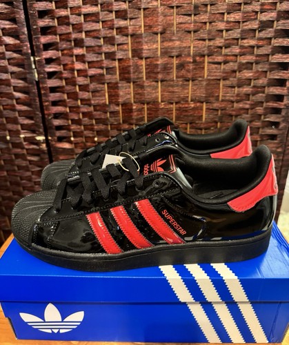 Adidas superstar black - ii, black/red