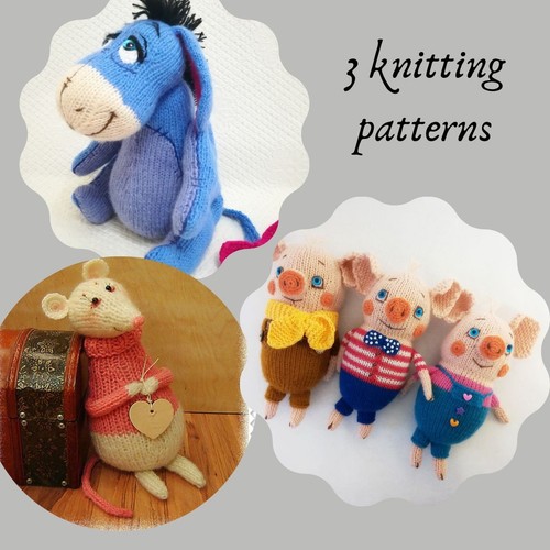 Knitting pattern bundle eeyore - knitting,
