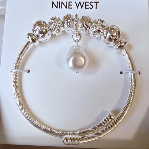 Nine west silver tone charm - nine,