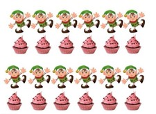 12 ELF CHRISTMAS Cupcake