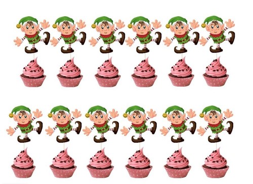 Elf christmas cupcake - elf,