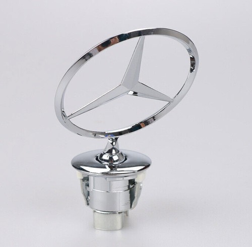 Silver front hood ornament - hood,