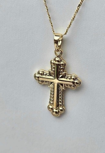 Fancy cross crucifix necklace - cross,