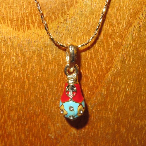 Faberge inspired red blue - inspired,