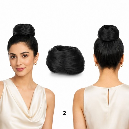 Messy bun hairpiece - messy, synthetic