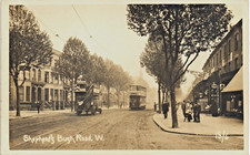Shepherds Bush near Hammersmith. Shepherds Bush Road # 15/6. Tram & Bus.