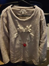 Love To Lounge Women's Reindeer Christmas PJ Set Size 12-14