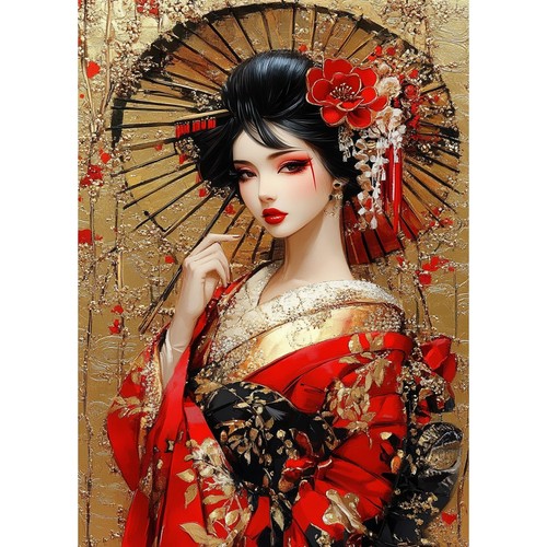 Japanese woman diamond art - woman,
