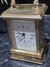 Antique small Mappin & Webb Brass Carriage Clock , 11 Jewels , working .