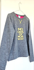 Moods of Norway Grey Wool Pullover Sweatshirt Unisex Size M/L