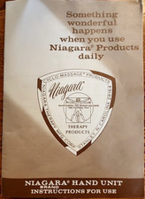 Manual for Vintage Chrome Niagara Hand Unit Electric Massage Device