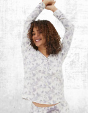 Ex Fat Face Women’s Long Sleeve Estelle Birds Pyjama Top in Ivory