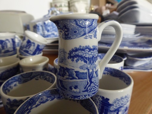 Spode blue italian miniature - italian,