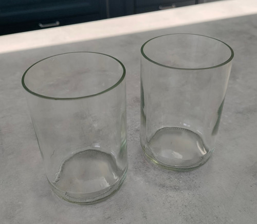 Upcycled beer bottle glasses - bottle,