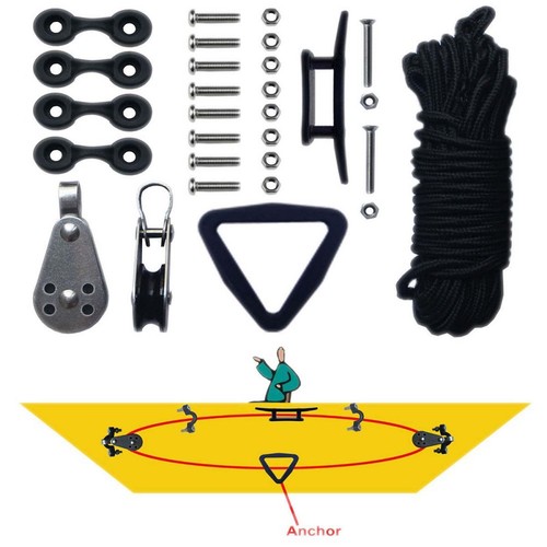 Kayak canoe anchor - anchor, trolley