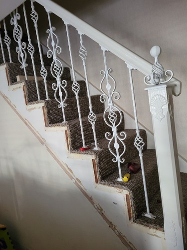 Wrought iron stair spindles - stair,