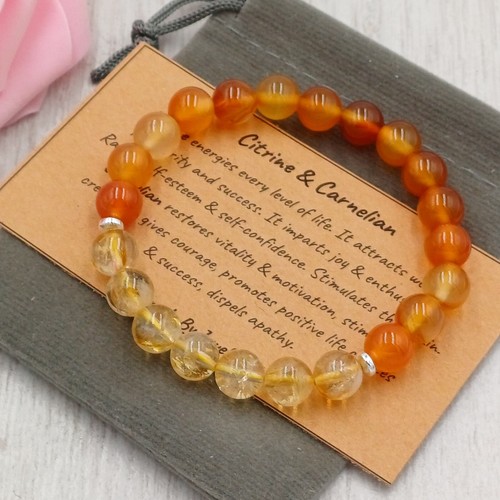 Citrine carnelian handmade - citrine,