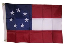 SEWN NYLON 2 X 3' FIRST NATIONAL DIXIE FLAG - 1ST REBEL CIVIL WAR -